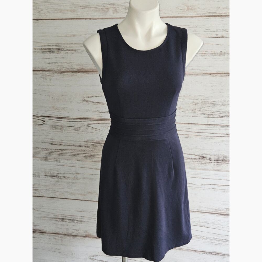 Fury Navy Blue Crew Neck Sleeveless Dress sz Small